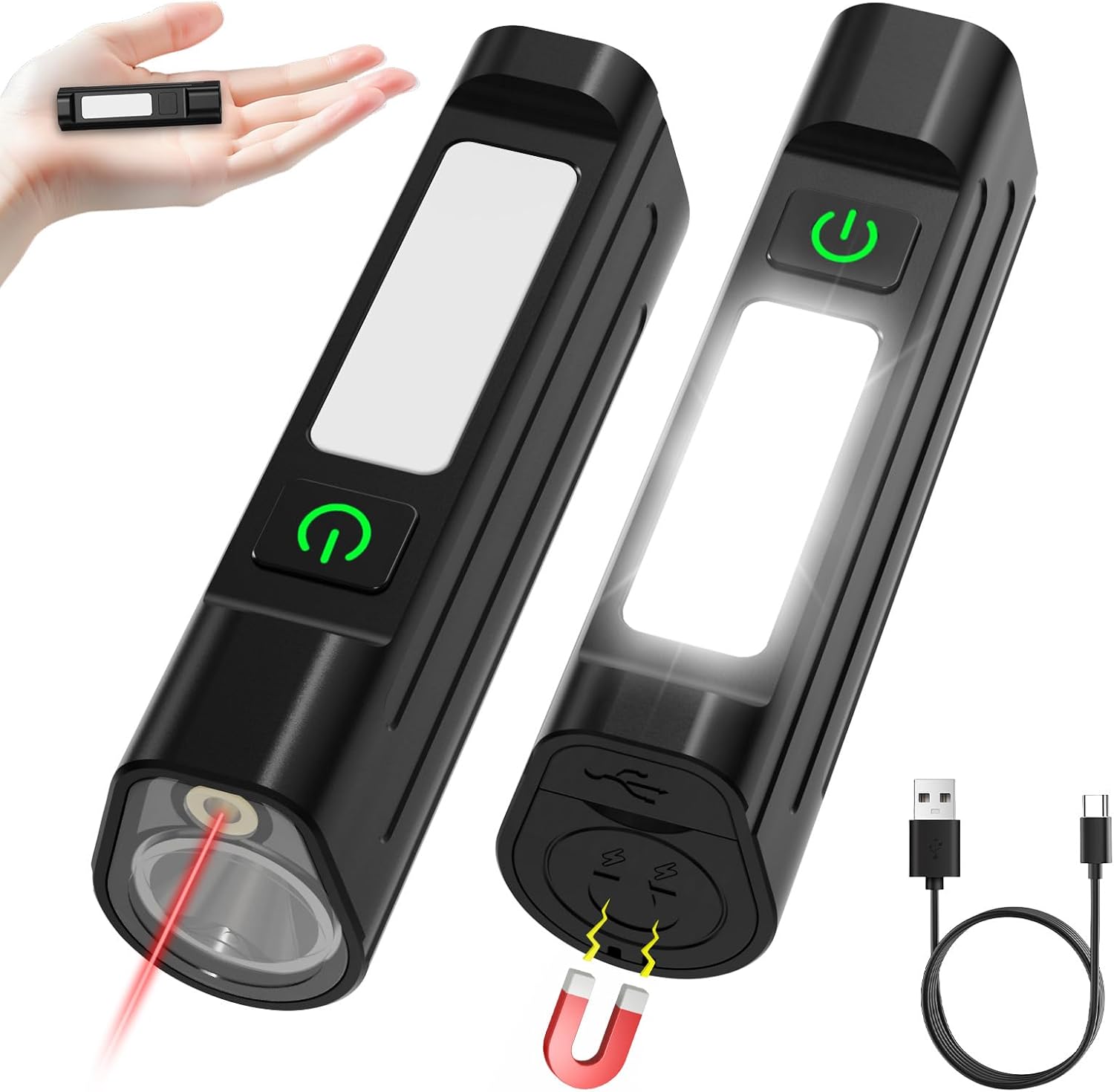 Outdoor Sport Activity - Tragbare LED-Taschenlampe Wasserdichtes Vorderwarnlicht Typ-C Aufladung