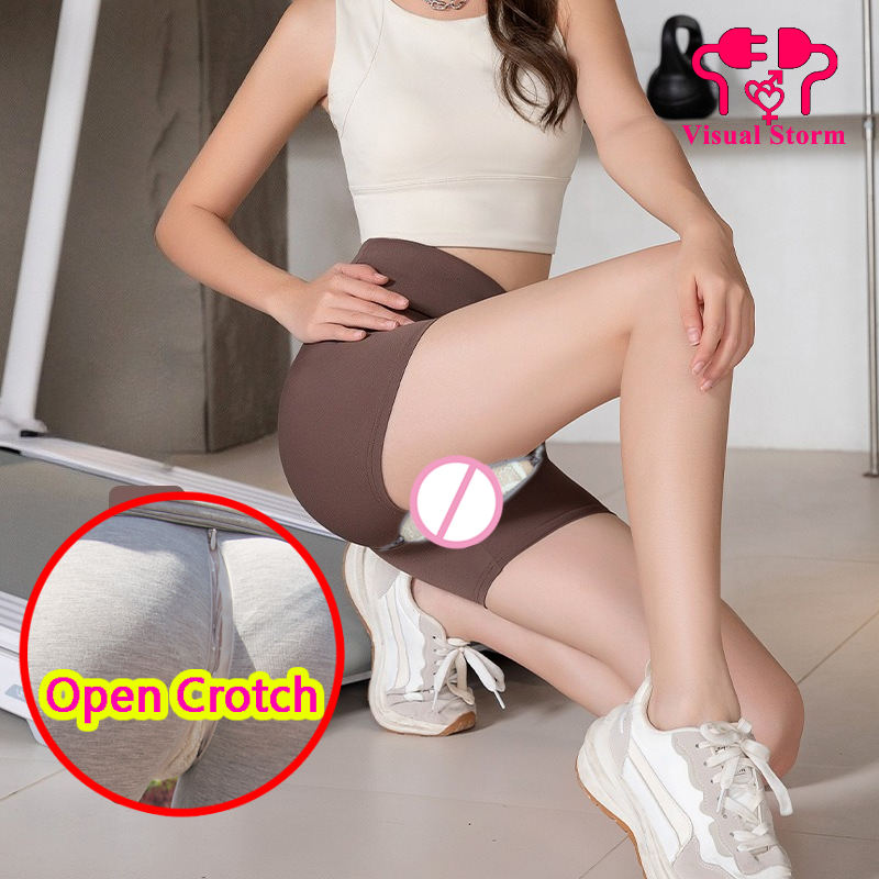 Outdoor Sport Leggings - Damen-Hose mit offenem Schritt und verstecktem