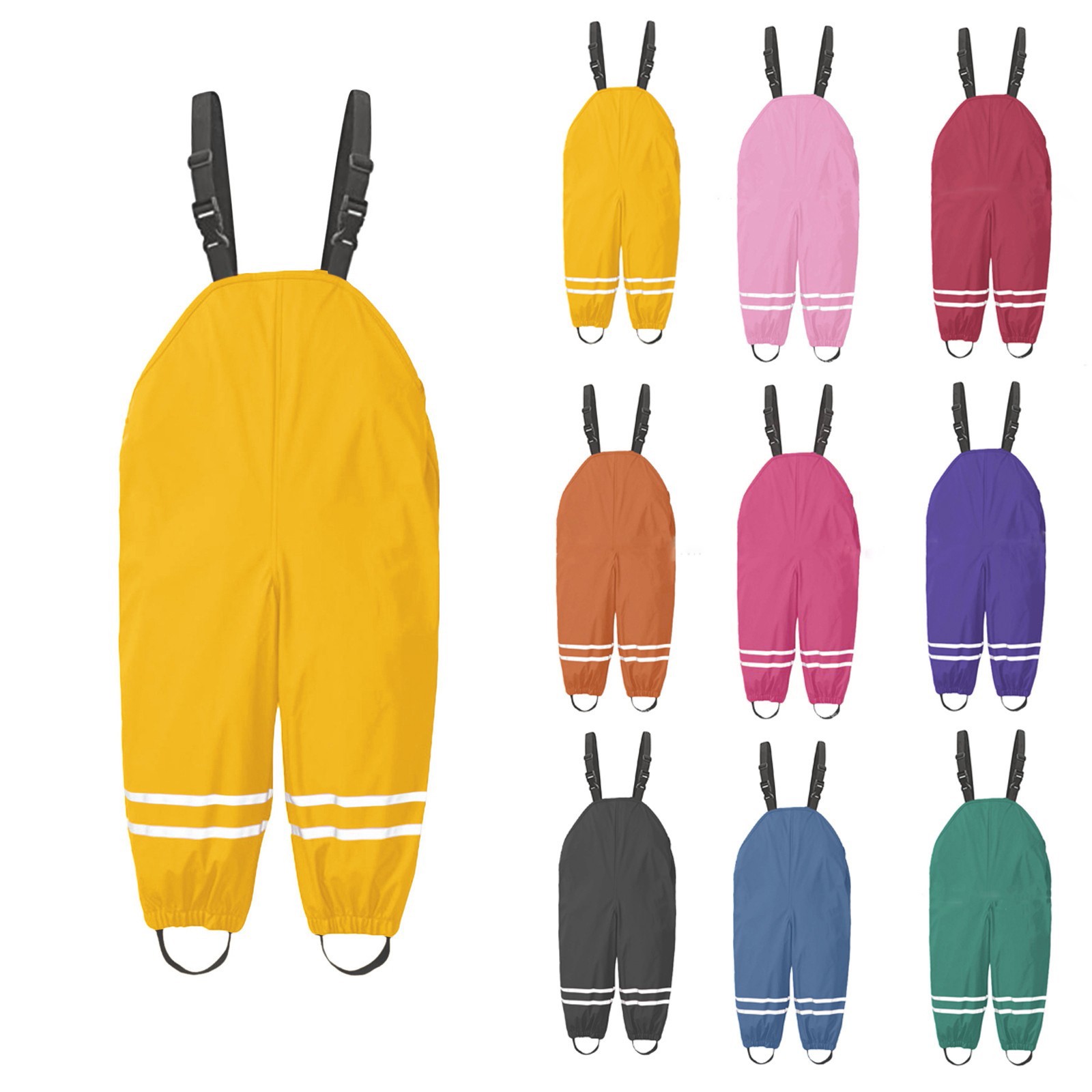 Outdoor Sport Waterproof Pants - 1-8Y Regenhose Kleinkind Kinder Regen Overall